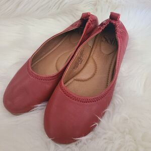Women's Sofft Kenni Leather Ballet Flat Red Rogue Size 6